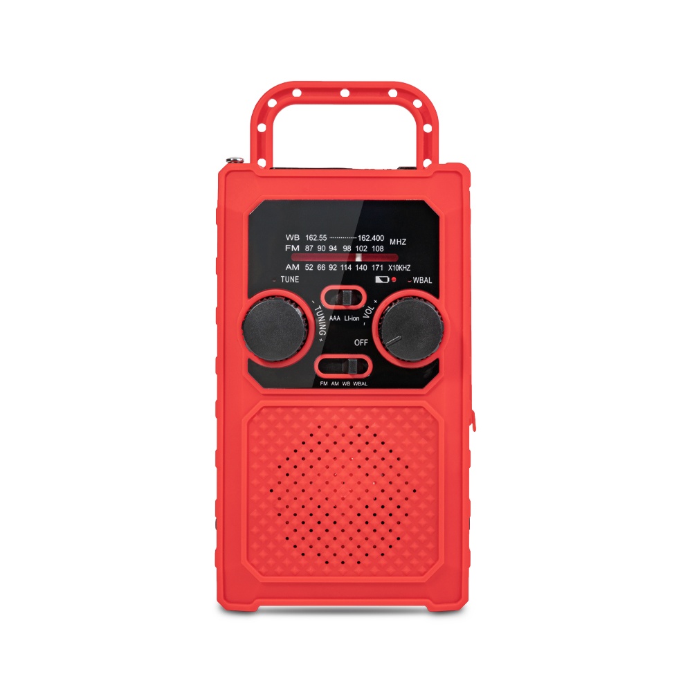 Hand Crank Emergency Radio with Flashlight Reading
