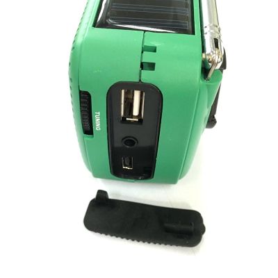 Portable Emergency Solar Crank AM/FM/SW Radio with LED Flashlight