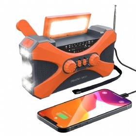 Emergency hand crank Alert Radio with emergency Phone Charger for Earthquake