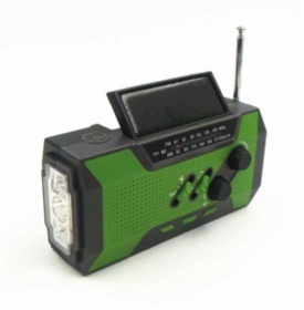 Survival Emergency Radio with Solar Hand Crank Self Powered Portable Am FM LED Flashlight